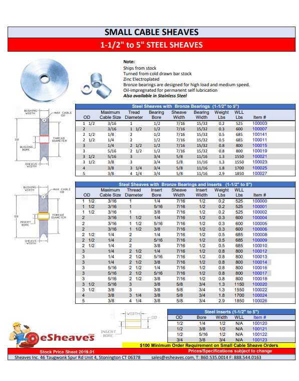 Small Cable Sheaves Brochure