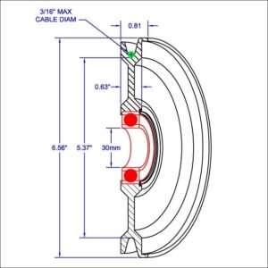 5.37" Inch Root Diameter Nested U-Groove SX Polymer - #30007