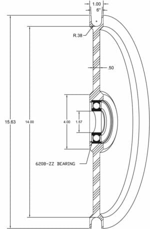 14" Inch Root Diameter U-Groove SX Polymer - #30018