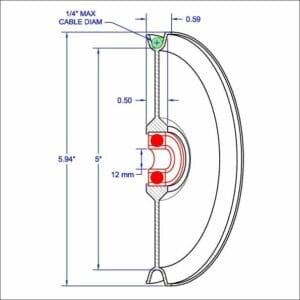 5" Inch Root Diameter Nested U-Groove Aluminum - #105100