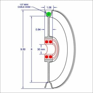 8" Inch Root Diameter Nested U-Groove Aluminum - #105101