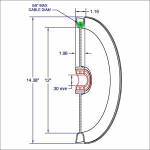 12" Inch Root Diameter Nested U-Groove Aluminum - #105102