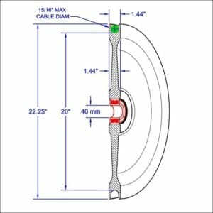 20" Inch Root Diameter U-Groove Cast Nylon - #105109