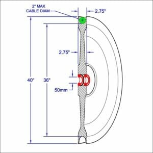 36" Inch Root Diameter U-Groove Cast Nylon - #105112