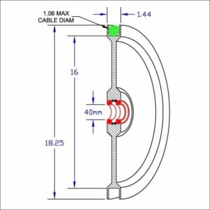 16" Inch Root Diameter Flat Groove Cast Nylon - #105114