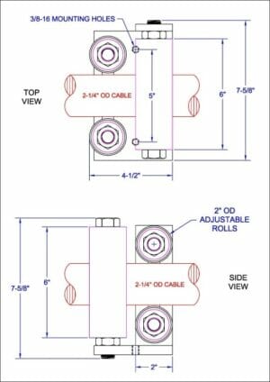 ABR-225S Adjustable Box Roll (Up to 2-1/4" Inch Cable Capacity) - Image 2