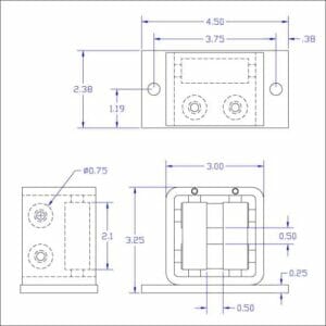 BRF-050S Fixed Box Roll (Up to 1/2" Cable Capacity) BASE MOUNT - Image 2