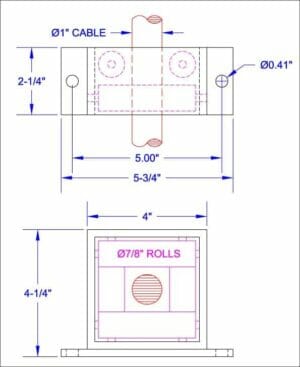 BRF-100S Fixed Box Roll (Up to 1" Cable Capacity) BASE MOUNT - Image 2