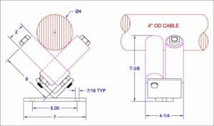 FVR-400 Fixed V Roll (Up to 4" Cable Capacity) - Image 2